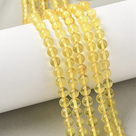 Natural Amber Beads Strands G-L095-B01-5mm-01-1