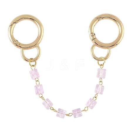 Glass Link Bag Extender Chains HJEW-YW00101-06-1