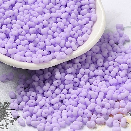 Glass Frosted Seed Beads SEED-K009-05B-04-1