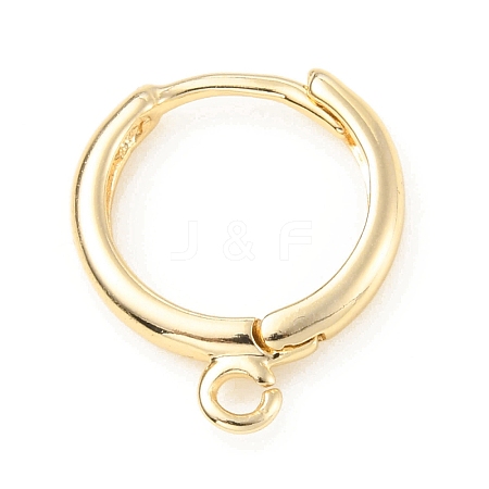 Brass Huggie Hoop Earring Finding KK-C024-17KCG-1