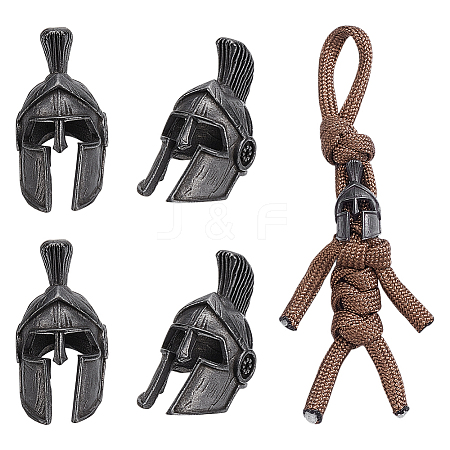 4Pcs Helmet Brass Beads FIND-UN0007-84B-1