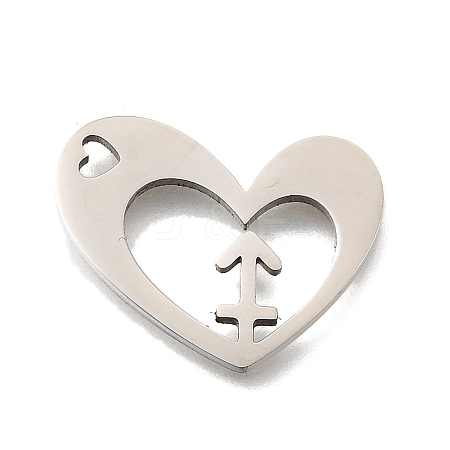 201 Stainless Steel Pendants STAS-A116-01P-09-1
