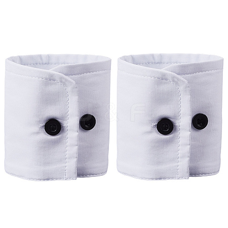 Removable Cotton Wrist Cuffs with Resin Button AJEW-WH20077-020A-1