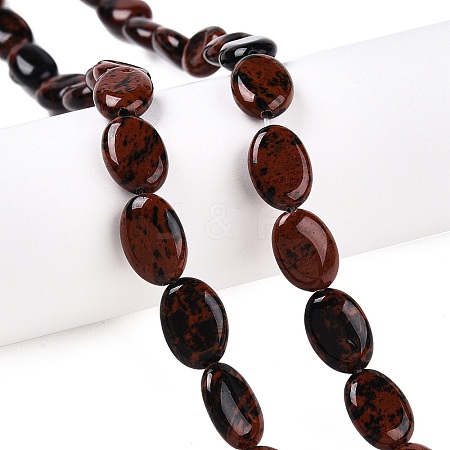 Natural Mahogany Obsidian Beads Strands G-M206-55-1