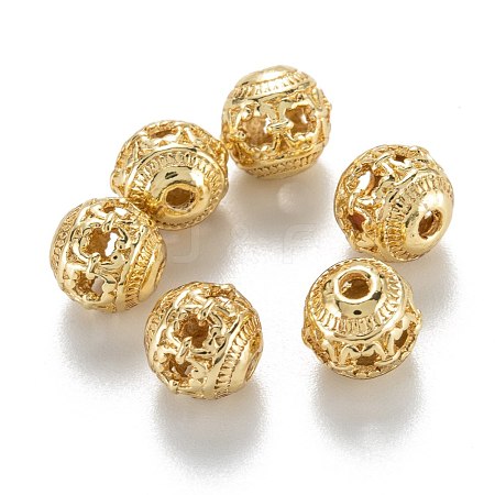 Alloy Hollow Beads PALLOY-P238-03G-RS-1