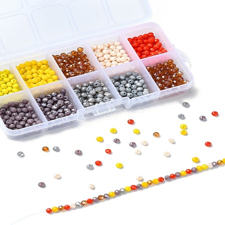 1300Pcs 10 Styles Mixed Styles Glass Beads EGLA-YW0003-19-1