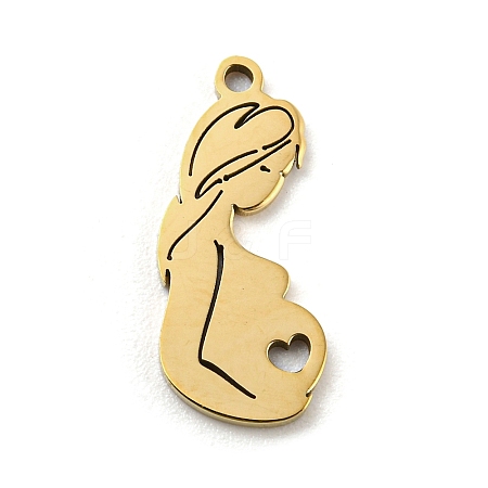 Mother's Day 201 Stainless Steel Pendants STAS-H188-01C-G-1