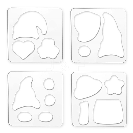 Acrylic Earring Handwork Template TOOL-WH0152-024-1