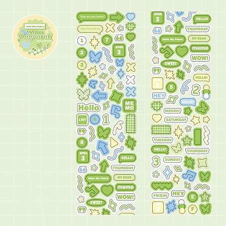 PET Plastic Stickers LS-DIY-H168-01C-1