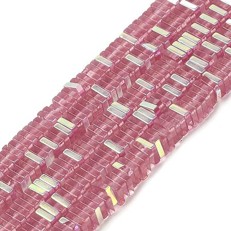Electroplate Glass Beads Strands GLAA-B023-01A-17-1