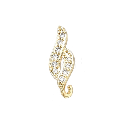 DIY Brass Micro Pave Cubic Zirconia Earring Findings KK-E791-16G-1