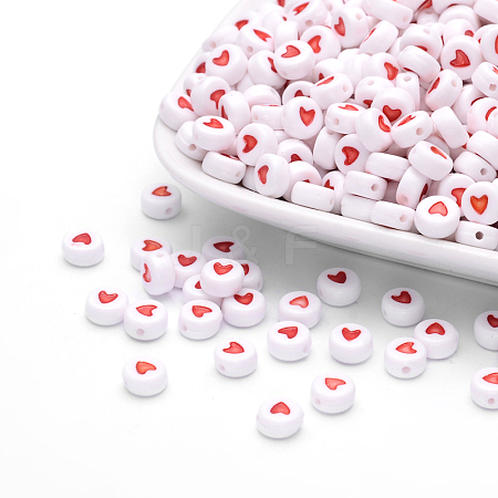 Flat Round Acrylic Beads LS-PB37C9070-2-1