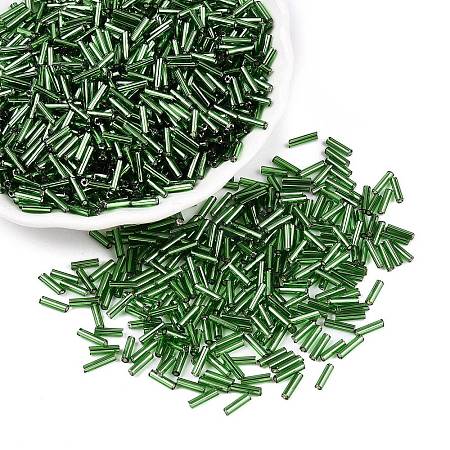 Silver Lined Glass Bugle Beads SEED-K001-A01-1-1