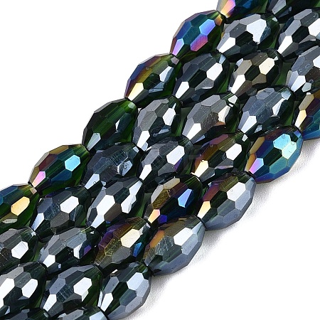 Electroplate Transparent Glass Beads Strands LS-GL-N002-01A-A18-1
