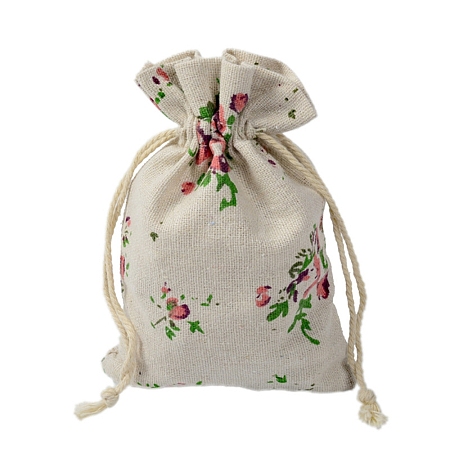 Cotton Cloth Packing Pouches Drawstring Bags HUDU-PW0001-133B-1