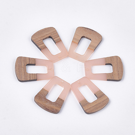 Resin & Walnut Wood Pendants X-RESI-S358-84F-1
