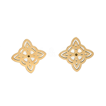 304 Stainless Steel Stud Earrings LS-EJEW-M098-01A-G-1