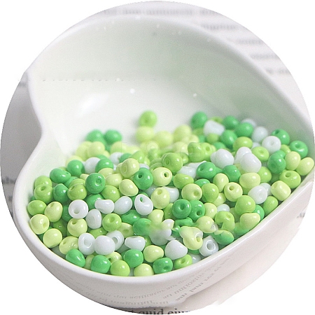 Macaron Baking Paint Glass Seed Beads PW-WGB8861-04-1