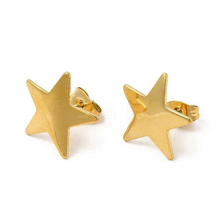 Ion Plating(IP) 304 Stainless Steel Stud Earrings for Women EJEW-I281-39G-1