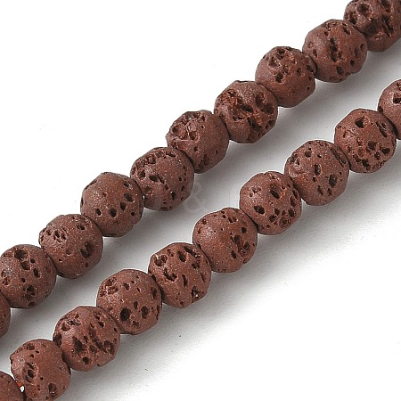 Synthetic Lava Rock Dyed Beads Strands G-H311-08D-06-1