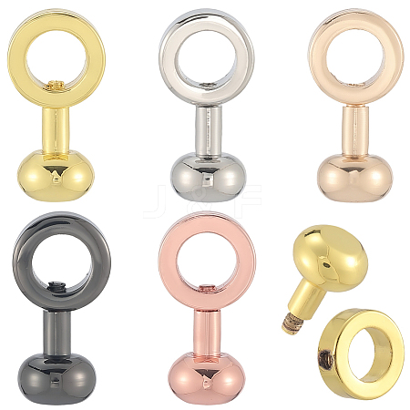 5Pcs 5 Colors Brass Clasps FIND-SP0004-10-1
