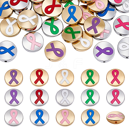 56Pcs 14 Styles Alloy Enamel Beads FIND-PH0023-86-1