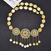 Alloy Colorful Rhinestone Flower Coin Tassel Waist Belly Chains for Women FS-WGD7CCF-01-4