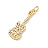Brass Micro Pave Clear Cubic Zirconia Pendants KK-D289-01G-08-2