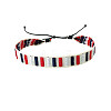 Bohemia Polyester Braided Flat Cord Bracelet PW-WG7A68A-07-1