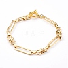 Brass Link Chain Bracelets BJEW-JB06016-2