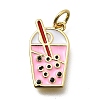 Brass Enamel Pendants KK-Z093-16G-1