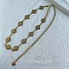 Tibetan Style Zinc Alloy & Iron Rhombus Link Chain Waist Belly Chains WGB4B33-07-1