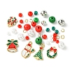 Christmas Theme DIY Acrylic & Plastic & Glass Seed Beads Bracelet Kits DIY-FS0006-55-2