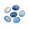 Natural Blue Agate Cabochons G-A266-01B-1
