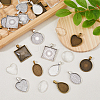 DICOSMETIC DIY Blank Cameo Photo Geometry Pendant Making Kit DIY-DC0001-99-4