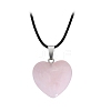 Natural Rose Quartz Charms HEAR-PW0001-057-08-1