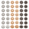  24 Sets 3 Colors Zinc Alloy Snap Buttons FIND-NB0003-68-1