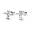 Non-Tarnish 304 Stainless Steel Plane Stud Earring Findings EJEW-I285-14P-1