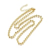 Brass Heart Link Chain Necklaces NJEW-M108-27G-2