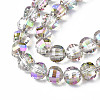 Electroplate Transparent Glass Beads Strands EGLA-N002-30-C02-3