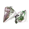 Spray Painted Glass Pendants GLAA-Z007-03E-2