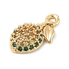 Brass Micro Pave Cubic Zirconia Pendants KK-R219-36E-G-2