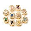 Brass Micro Pave Cubic Zirconia Multi-Strand Links CU-CBA54A3-01G-1