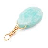 Natural Amazonite Pendants PALLOY-JF00606-3