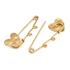 Radiant Heart 304 Stainless Steel Safety Pins Brooch Findings SA-CBA098D-15C-G02-2