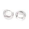 Tarnish Resistant 202 Stainless Steel Huggie Hoop Earrings A-EJEW-F111B-13mm-P-2