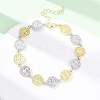 Brass Link Chain Bracelets for Women BJEW-G762-03GP-01-2