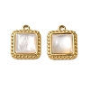 Natural Freshwater Shell Pendants STAS-G397-21G-01-1