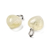 Natural Lemon Quartz Pendants G-J386-H18-P-2