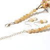 Acrylic Beaded Multilayer Necklaces & Dangle Earrings Sets for Women WGE7314-04-3